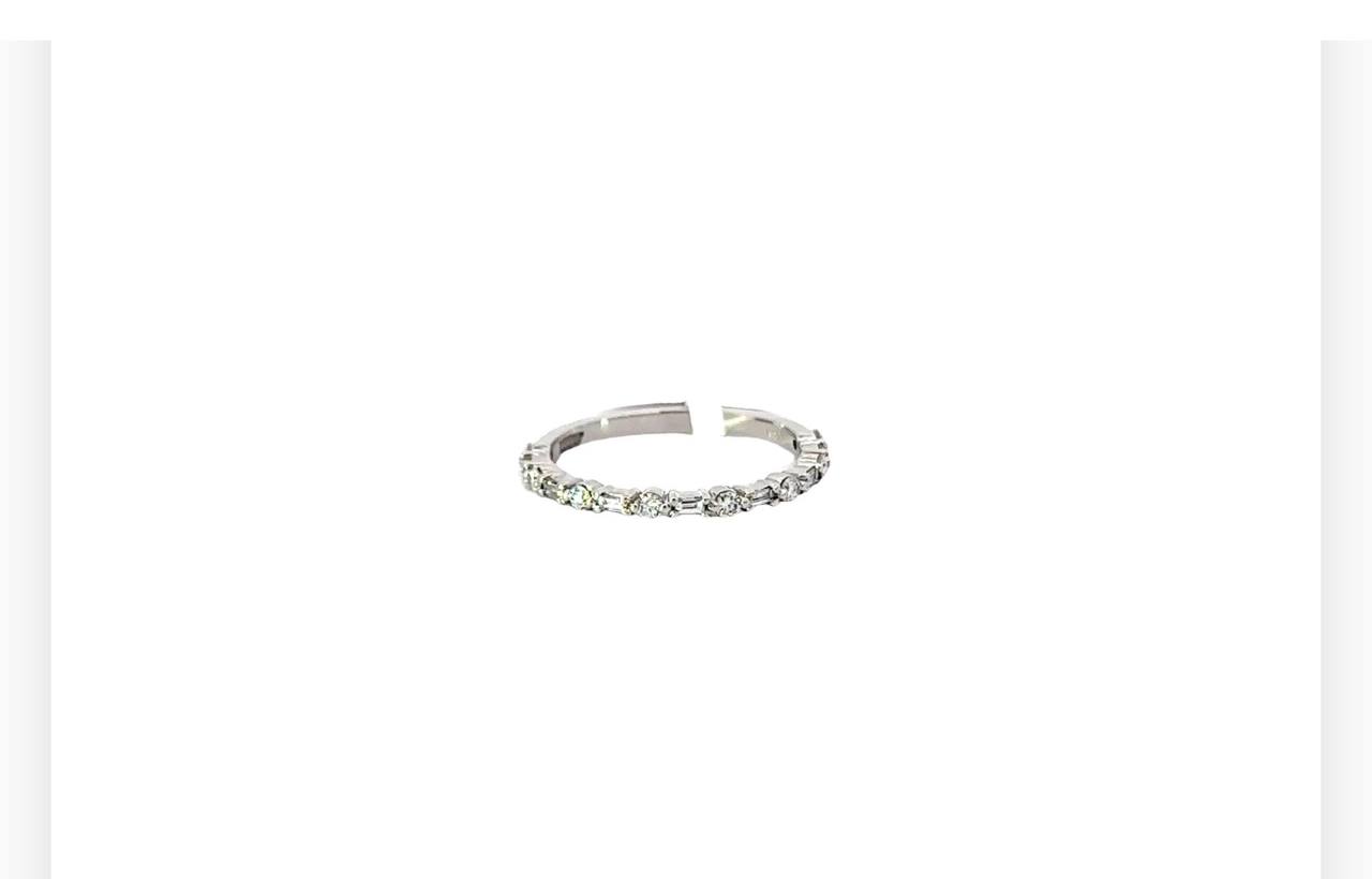 0.40 CT TW Lab Grown Diamond Eternity Band Ring in 14K White Gold