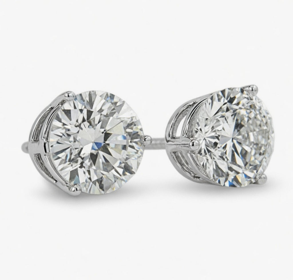 2.00 CT TW Lab Grown Round Diamond Stud Earrings in 14K White Gold