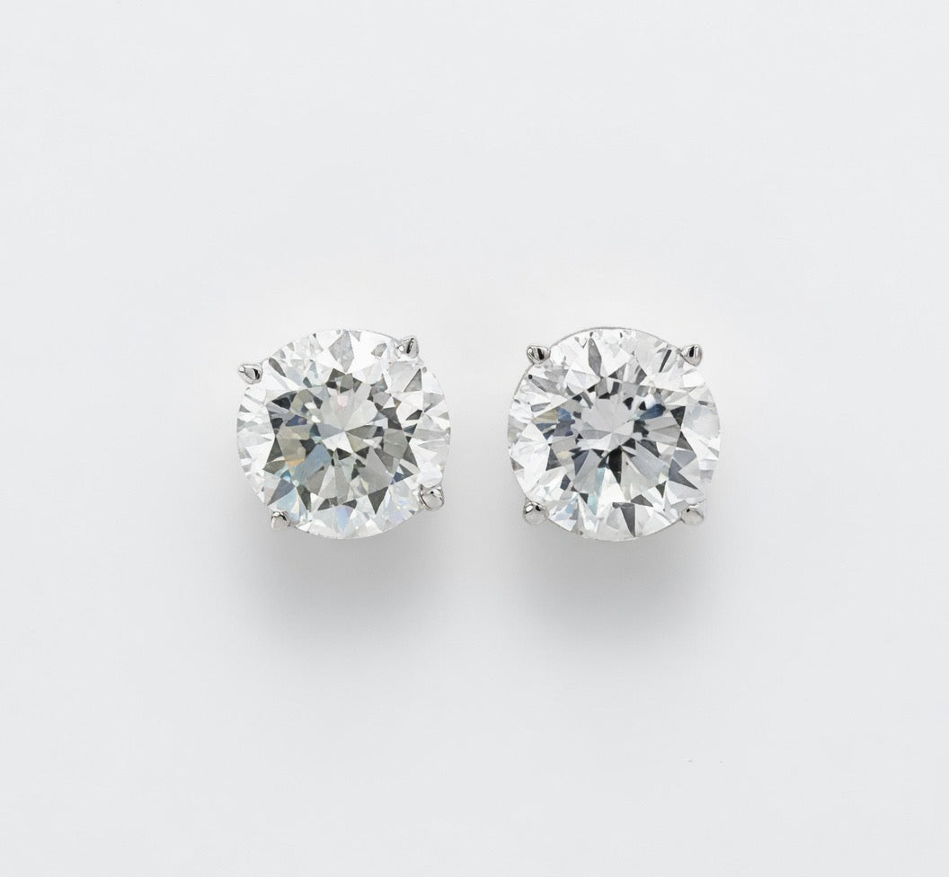 4.00 CT TW Lab Grown Diamond Stud Earrings in 14K White Gold
