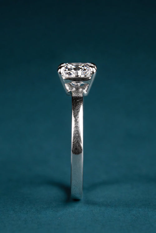 0.50 CT TW Lab Grown 3 Stone Diamond Ring in 14K White Gold