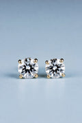 1.00 CT TW Lab Grown Round Diamond Stud Earrings in 14K Yellow Gold