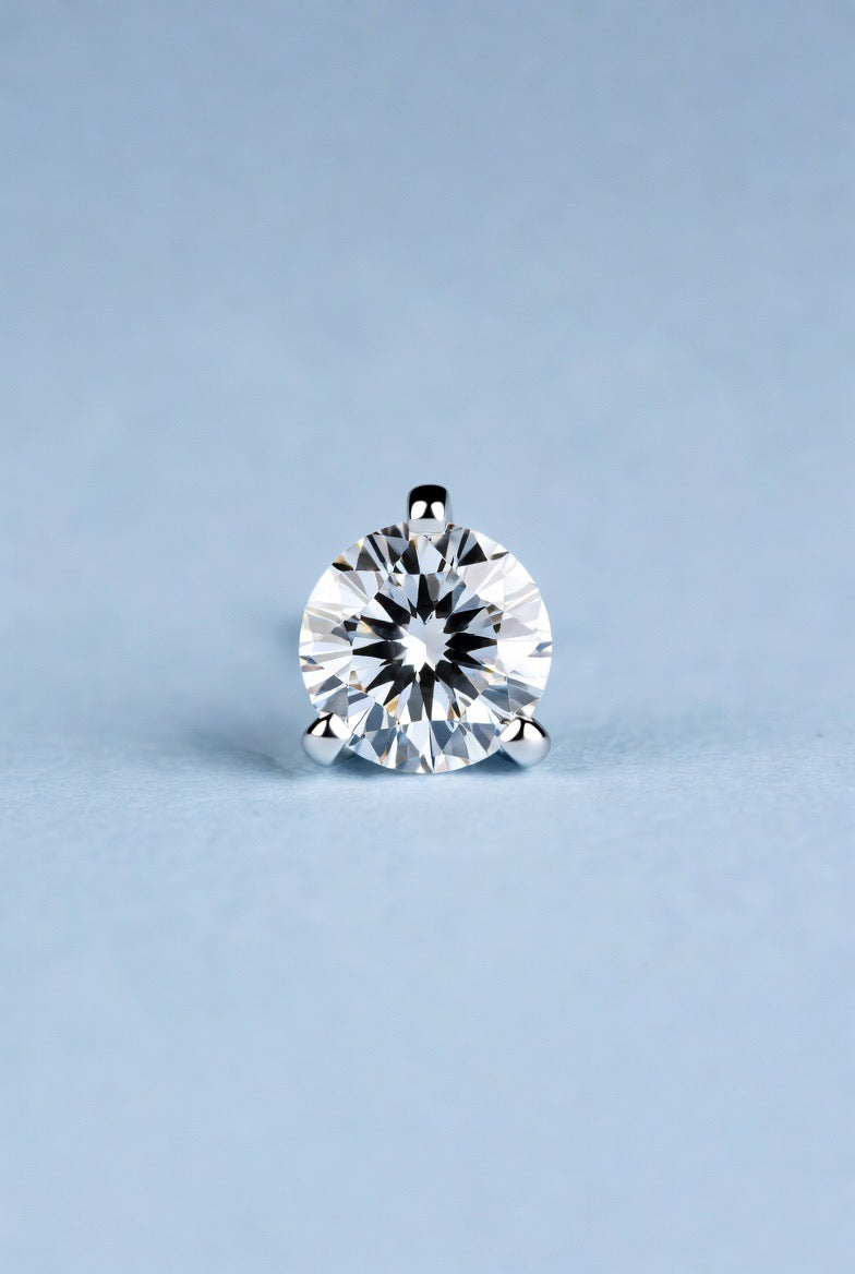 4.00 CT TW Lab Grown Diamond Stud Earrings in 14K White Gold