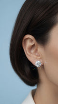 5.00 CT Lab Grown Diamond Stud Earrings in 14K Yellow Gold